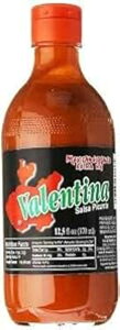 BASED BOX Valentina Salsa Picante Mexican Hot Sauce - Black Label - Extra Hot Spicy - 12.5 Ounce (Oz) Bottles - Hot Ones Sauces Favorite Valentinas Brand - (Pack of 4)