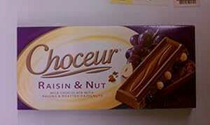 Choceur ~N`R[g [Yƃ[Xgw[[ibc 7.05 IX (6 pbN) Choceur Milk Chocolate with Raisins and Roasted Hazelnuts 7.05 OZ (Pack of 6)