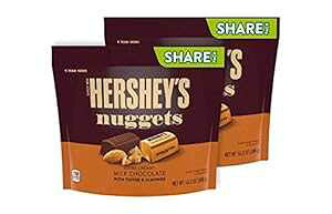 ハーシーズ ナゲッツ ミルクチョコレート トフィーとアーモンド入り (2個パック) Hershey's Nuggets Milk Chocolate w/ Toffee and Almonds (Pack of 2)