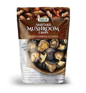 NXv - yĖt2.3IXc DJ&A Shiitake Mushroom Crisps - Lightly Cooked and Seasoned 2.3 Ounce