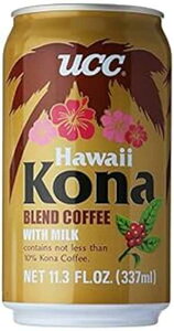 UCC nCRiuhR[q[ ~N 11.3tʃIX (24pbN) C&U UCC Hawaii Kona Blend Coffee with Milk, 11.3 Fl Oz (Pack of 24)