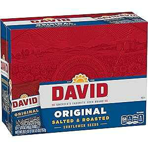 DAVID Seeds DAVID Roasted and Salted Original Sunflower Seeds, 1.625 oz, 12 Pack