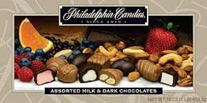 tBftBA LfB[Y ~N`R[gƃ_[N`R[g̋lߍ킹A1|h̃Mtg{bNX Philadelphia Candies Assorted Milk and Dark Chocolates, 1 pound Gift Box