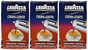 8.8 Oz (Pack of 3), CremaEGusto - Medium Roast, Lavazza medium_roast, Crema e Gusto Ground Coffee, Italian , 8.8-Ounce Bricks (Pack of 3)