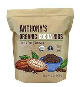 Anthony's I[KjbN JJIRRAjuA2 |hAob`eXgς݁AOet[ł邱ƂmFς Anthony's Organic Cacao Cocoa Nibs, 2 lb, Batch Tested and Verified Gluten Free