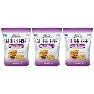 Milton's Craft Bakers Gluten Free Multi-Grain Crackers - Baked Multigrain Crackers, Non-GMO Project Verified, Kosher, Certified Gluten Free Snack, 7 Grains In Every Bite - 4.5 Oz, Pack of 3