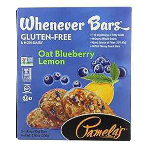 Pamela's Products Pamelas Products Oat Blueberry Lemon Bar - 5 Count (Pack of 6)
