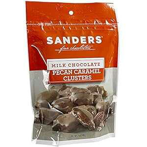 T_[X t@C `R[g ~N `R[g s[J L NX^[ |[` - 7IX Sanders Fine Chocolates Sanders Fine Chocolate Milk Chocolate Pecan Caramel Cluster Pouch - 7 Ounce