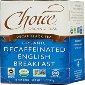 Choice Organic Teas 紅茶、カフェインレスイングリッシュブレックファスト、16 個 Choice Organic Teas Black Tea, Decaffeinated English Breakfast, 16 Count