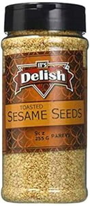It's Delish Gourmet Toasted Sesame Seeds by Its Delish, 9 Oz. Medium Jar