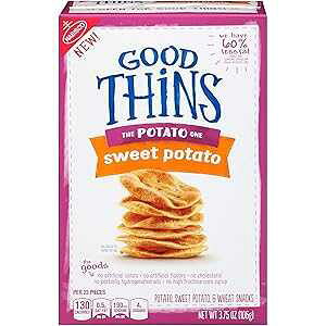 Good Thins Tc}C NbJ[A1  (3.75 IX) Good Thins Sweet Potato Crackers, 1 box (3.75oz)