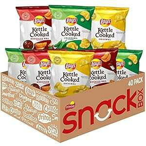 Lay's Kettle Cooked �|�e�g�`�b�v�X �o���G�e�B�p�b�N�A0.85 �I���X (40 �p�b�N) Lay's Kettle Cooked Potato Chips Variety Pack, 0.85 Ounce (Pack of 40)