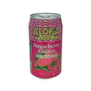 24 P[X - AnCh 100% I[i` W[X hNAnCY (Xgx[ OAo) CASE OF 24 - ALOHA MAID 100% ALL NATURAL JUICE DRINK, MAKE IN HAWAII (STRAWBERRY GUAVA)