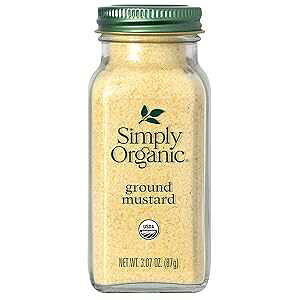 Simply Organic Ground Mustard Seed, 3.07-Ounce, Organic Ground Yellow Mustard Seeds, Robust Flavor, Kosher, Non Irradiated