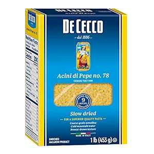De Cecco Zi pX^AA`[j fB yy No.78A1 |h (20 pbN) De Cecco Semolina Pasta, Acini Di Pepe No.78, 1 Pound (Pack of 20)