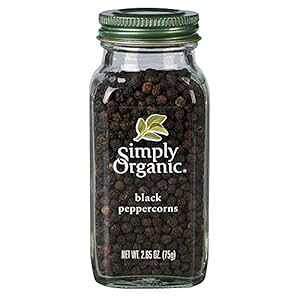 Simply Organic ۂƍӞAI[KjbNF 2.65IX pCp[ jO L. Simply Organic Whole Black Peppercorns, Certified Organic 2.65 oz Piper nigrum L.