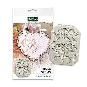 Katy Sue Rose Heads, Stems & Leaves Silicone Mold for Cake, Cookie Decorating, & Craft. A Rose Mold To Use With Fondant, Gum Paste, Sugar Paste, & Air Dry Clay from Katy Sue Designs Fondant Molds