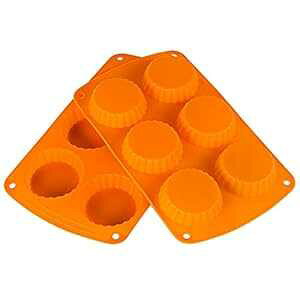 Webake �t�@���V�[ �a�t���`���[�u �P�[�L�p�� �m���X�e�B�b�N �V���R�[�� �~�j �`���[�u �P�[�L �x�[�L���O�p�� �N�[�Q���z�b�v �P�[�L�^ 2�p�b�N Webake Fancy Fluted Tube Cake Pan Non-stick Silicone Min