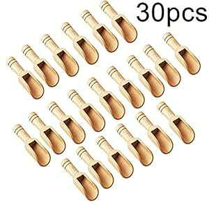 Arroyner 30 ~jؐXv[ȃXN[voX\gp|Xv[ S calary Arroyner 30 PCS Mini Wooden Spoon Small Scoops for Bath Salts Bamboo Spoons small