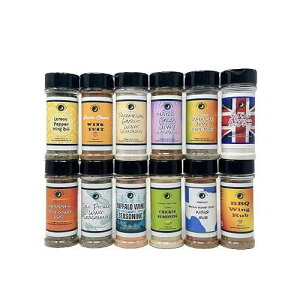 June Moon Spice Company Premium / Ultimate WING and CHICKEN Seasoning Dry Rub Variety or Gift Pack / 12 Count / Large Shakers / Crafted in Small Batches / Ultimate Chicken & Wing Dry Rub Variety Collection 12 Delicio