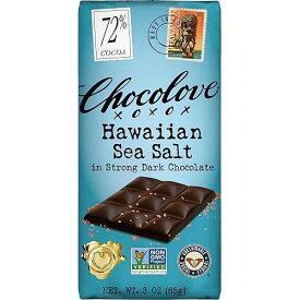 Chocolove, Bar Chocolate Dark 72% Hawaiian Sea Salt, 3 Ounce