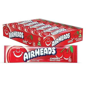 Airheads Halloween Trick or Treat Candy Full Size Bars, Cherry Flavor, Individually Wrapped Bulk Candy for Adults & Kids, Taffy, Non-Melting, Party (Pack of 36 Bars) Airheads Halloween Trick or Treat Candy Full Siz