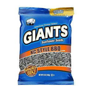 ???? ???? ?? ??? ?, 141.7?? ?? (12?) GIANTS SUNFLOWER SEEDS GIANTS KC Style BBQ Sunflower Seeds - Sunflower Seeds Bulk, Roasted Sunflower Seeds to Eat, Flavored Sunflower Seeds BBQ Flavor - 5 oz Re