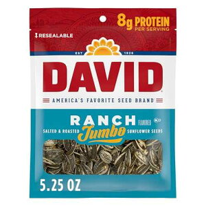 ???? ??? & ??? ?? ?? ???? ?, 149g, 12? ? DAVID SEEDS Roasted and Salted Ranch Jumbo Sunflower Seeds, Keto Friendly, 5.25 oz, 12 Pack