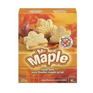 �~�X�^�[���[�v�� ���[�v�������N���[���N�b�L�[ 325g - {�J�i�_����A��} Mr. Maple Maple Flavoured Creme Cookies 325g - {Imported from Canada}