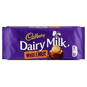 �L���h�o���[ �f�C���[ �~���N �`���R���[�g �z�[�� �i�b�c �o�[ (120g) - 6 �p�b�N Cadbury Dairy Milk Chocolate Whole Nut Bar (120g) - Pack of 6