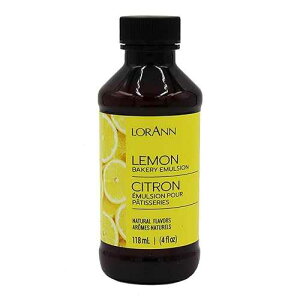 Lorann Oils Lemon Bakery Emulsion: Tangy Lemon Essence, Perfect for Amplifying Citrus Tones in Cakes, Cookies & Desserts, Gluten-Free, Keto-Friendly, Lemon Extract Alternative Essential