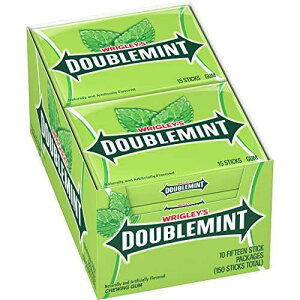 WRIGLEY'S DOUBLEMINT Mint Gum Chewing Gum Bulk Pack, 15 Stick (Pack of 10) WRIGLEY'S DOUBLEMINT Mint Gum Chewing Gum Bulk Pack, 15 Stick (Pack of 10)