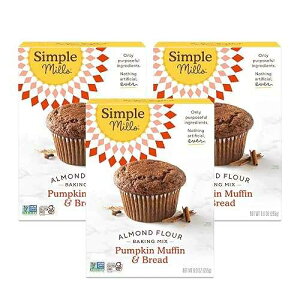 Simple Mills Almond Flour Baking Mix, Pumpkin Muffin & Bread Mix - Gluten Free, Plant Based, Paleo Friendly, 9 Ounce (Pack of 3) Simple Mills Almond Flour Baking Mix, Pumpkin Muffin & Bread Mix - Gluten Free,