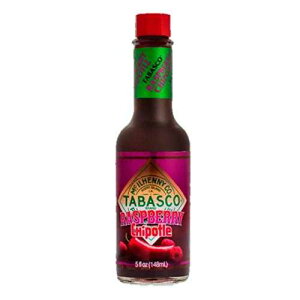 TABASCO Brand Raspberry Chipotle Pepper Sauce, Sweet & Smoky Hot Sauce, Glass Bottle, Vibrant & Fruity Raspberry Hot Sauce, Great for Preparing Fish, Salad Dressing & More, 5 Fl Oz (Pack of 1)
