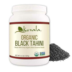 ??? ??? ??? ???, 1.59 ???? Kevala Organic Black Tahini - Creamy Black Roasted Sesame Paste Ideal for Cooking and Baking, Adds Rich Flavor and Color to Desserts, For At-Home Cooks and Professional Chefs,