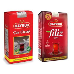 CAYKUR Black Tea Duo, Filiz & Caycicegi, Youngest Tea buds & Smooth Loose Leaf Blend, Perfect for Daily Enjoyment for Breakfast 500g / 17.6 Oz each CAYKUR AYKUR Black Tea Duo, Filiz & Caycicegi, Youngest Tea b