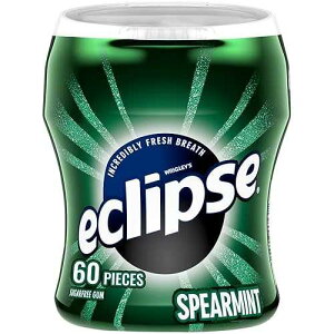 ECLIPSE Sugar-Free Gum Spearmint, Chewing Gum Sugar Free in 60 ct Pack, Bulk