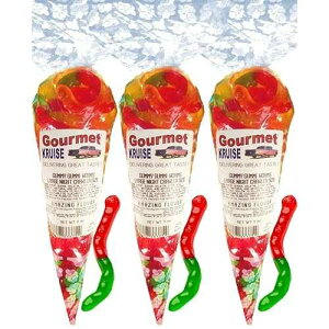 �O�~ ���[�� ���C���h �t���[�c �A�\�[�g (3 �p�b�N) (�����d�� 33 �I���X) �O���� �N���[�Y �V�O�l�`���[ �M�t�g�o�b�O Gummy Worms Wild Fruit Assorted (3 Pack) (NET WT 33 OZ) Gourmet Kruise Signature Gift Bags