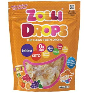 Zollipops | Clean Teeth Zolli Drops - Anti Cavity, Sugar Free Candy with Xylitol for a Healthy Smile - Great for Kids, Diabetics and Keto Diet (1.6 oz. Natural Fruit Flavor)