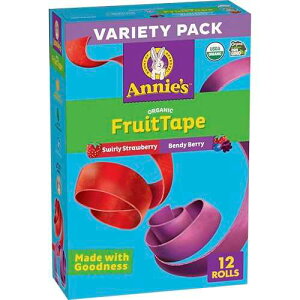 Annie's Organic Fruit Tape, Swirly Strawberry and Bendy Berry, Gluten Free, Variety Pack, 12 Rolls, 9 oz Annie's Homegrown Annie's Organic Fruit Tape, Swirly Strawberry and Bendy Berry, Gluten Free, Variety Pack,