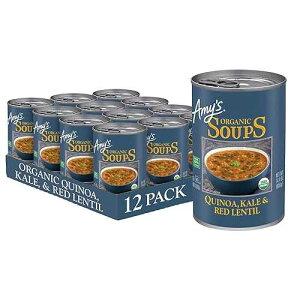 Amy's SoupAr[KAOet[AI[KjbNP[ALkAAԃYA14.4IXi12pbNj Amy's Soup, Vegan, Gluten Free, Organic Kale, Quinoa and Red Lentil, 14.4 Ounce (Pack of 12)
