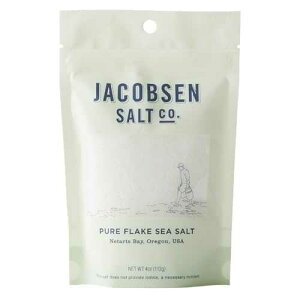 Jacobsen Salt Co. Pure Flake Sea Salt ? Kosher Salt, Coarse, Non-Iodized Made in USA, Non-GMO, Steak Seasoning, Gourmet, Real Salt Flakes ? 4oz