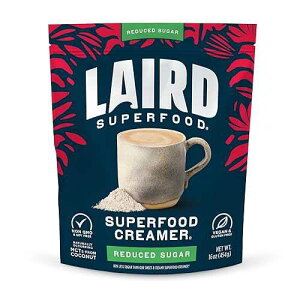 Laird Superfood Non-Dairy Reduced Sugar Superfood Coconut Powder Coffee Creamer, Keto, No Sugar Added, Gluten Free, Non-GMO, Vegan, 16 oz. Bag, Pack of 1 Laird Superfood Non-Dairy Reduced Sugar Superfood Coconut Powde