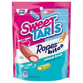 SweeTARTS Rope Bites Candy, Mixed Fruit, 8 Ounce Resealable Bag