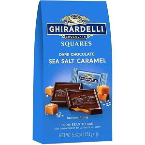 ギラデリ ダーク アンド キャラメル シー ソルト、チョコレート スクエア、5.32 オンス (2個入り) Ghirardelli Dark and Caramel Sea Salt, Chocolate Squares, 5.32 oz. (Pack of 2)