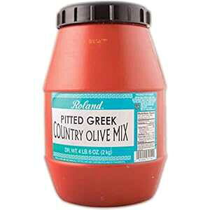 Roland Foods 픲MVJg[I[u~bNXAAHiA4|h6IXr Roland Foods Pitted Greek Country Olive Mix, Specialty Imported Food, 4 Lb 6 Oz Jar