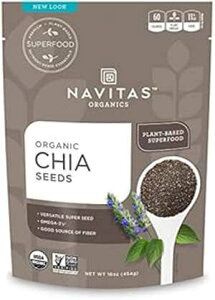 Navitas Organics `AV[hA16 IX obOA38 H - I[KjbNA`qg݊AOet[ Navitas Organics Chia Seeds, 16 oz. Bag, 38 Servings Organic, Non-GMO, Gluten-Free