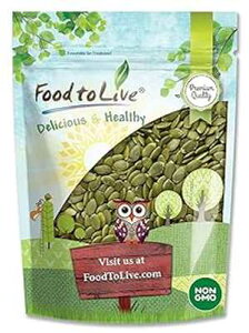 Food to Live - Raw Pepitas, 2 Pounds Non-GMO Verified, Pumpkin Seed Kernels, Unsalted, No Shell, Vegan, Kosher, Keto, Bulk. Wholesome Snack. High in Protein, Essential Fatty Acids. Great for Baking.