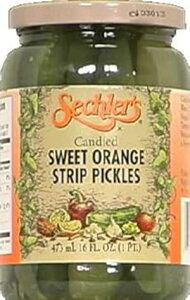 Sechler's ЂXC[gIWXgbvsNXA16IX (6pbN) Sechlers Sechler's Candied Sweet Orange Strip Pickles, 16 Ounce (Pack of 6)