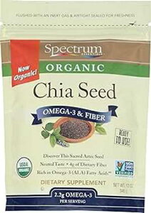 12IXi1pbNjAz[`AASpectrum EssentialsI[KjbN`AV[hAIK3t@Co[A12IX 12 Ounce (Pack of 1), Whole Chia, Spectrum Essentials Organic Chia Seed, Omega-3 & Fiber, 12 Oz